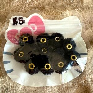 Black Fuzzy Bead Spacers 12 pieces great for pen building!